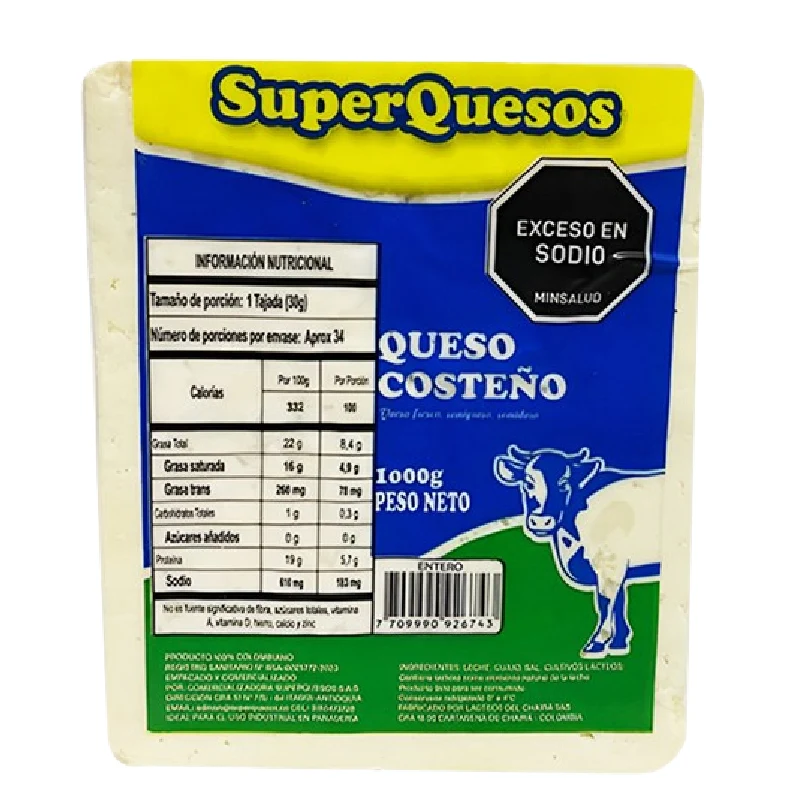 QUESO AAA 1000GR COSTENO BLOQUE AAA QUESERA