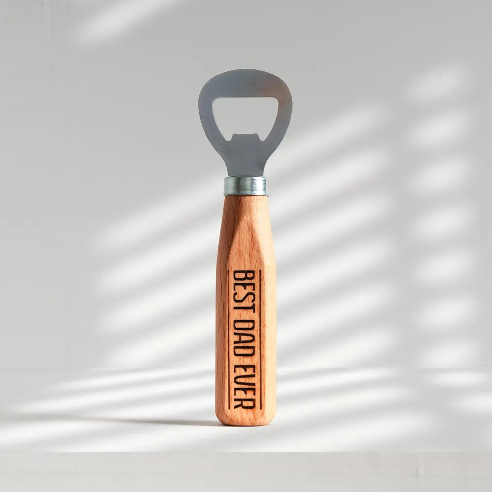 Abridor de botellas grabado: regalo para papá
