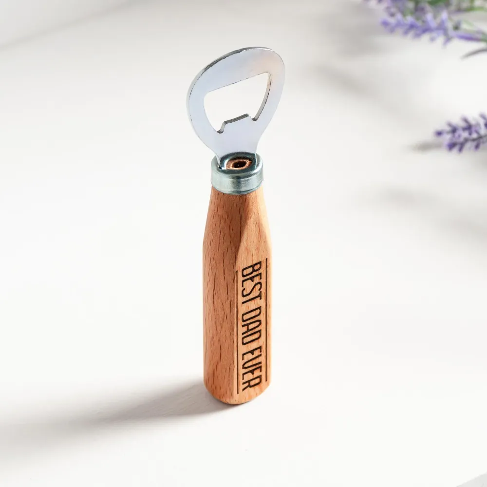 Abridor de botellas grabado: regalo para papá