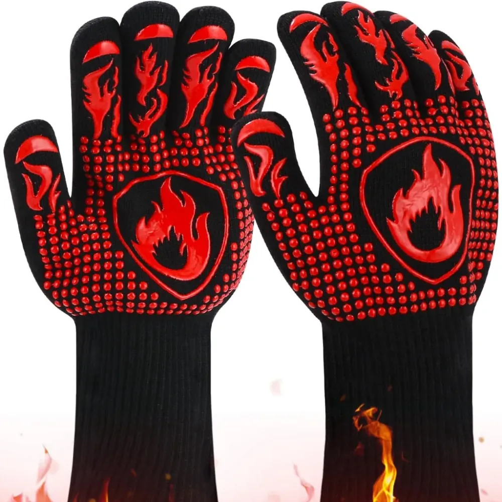 Guantes Barbacoa BBQ Resistentes al Calor hasta 800℃ para Horno /Cocina / Barbacoa NIC STORE BBQ