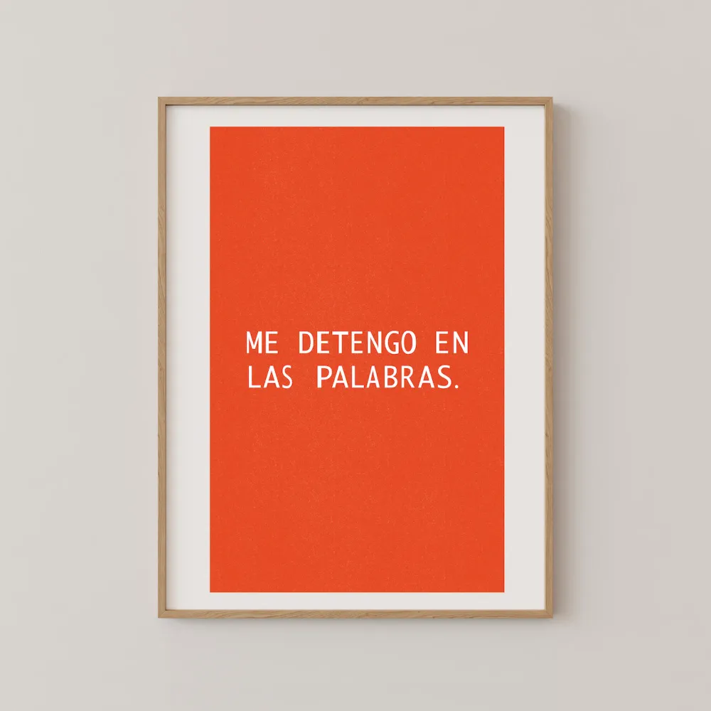 Me detengo en las palabras