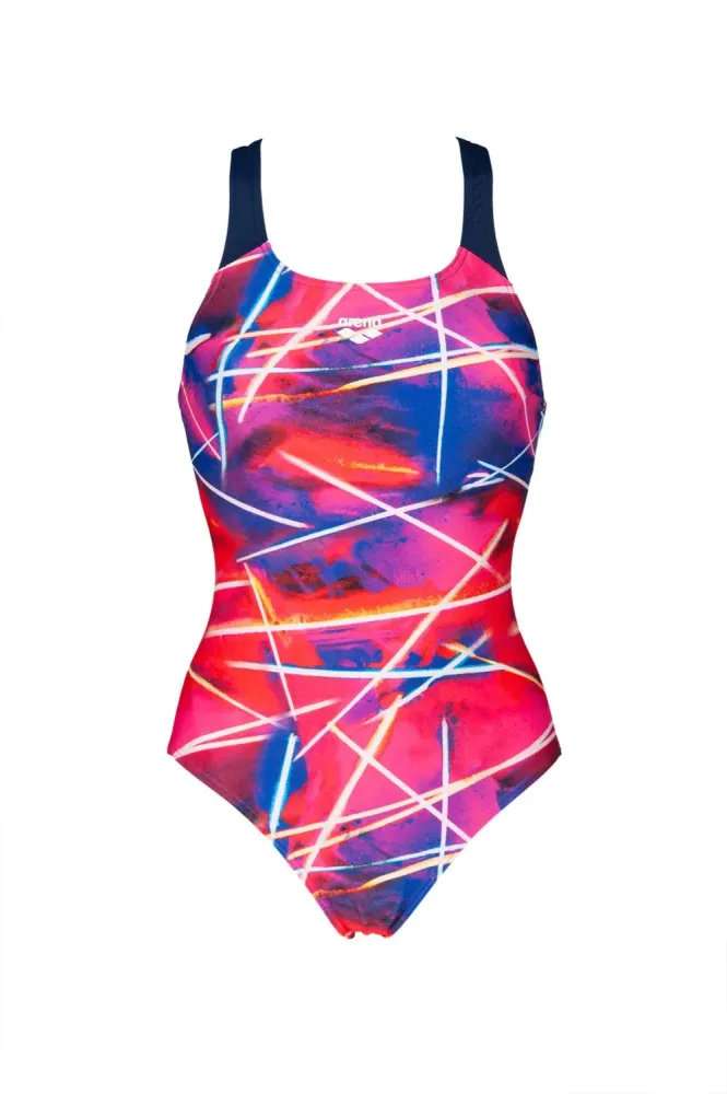 Traje de Baño Light Beams Swim Pro Back Para Mujer Rosa arena