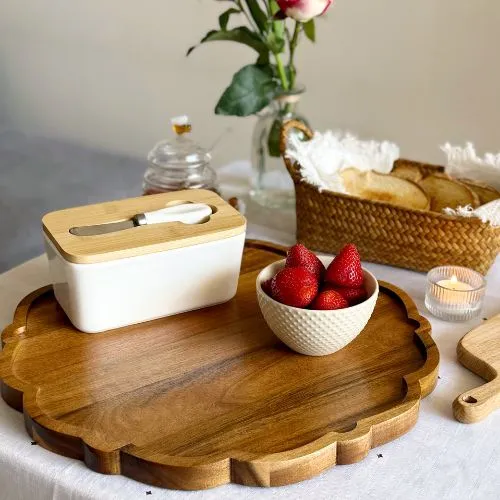 Bandeja de Madera Boho- Aura Casa Bohem