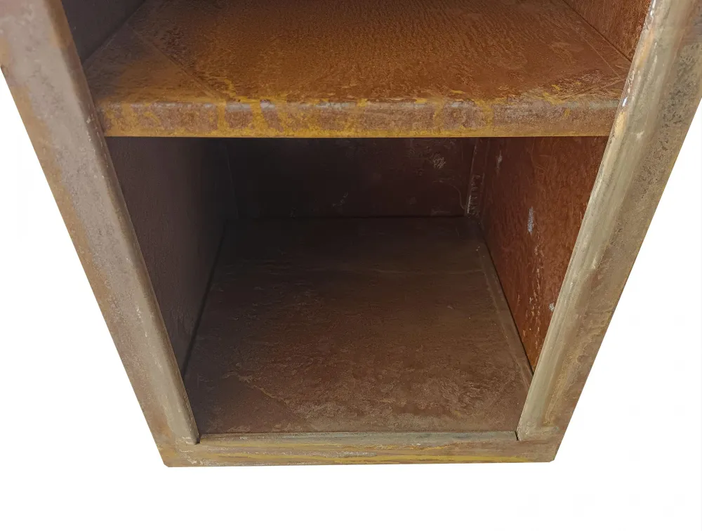 Barbacoa de acero corten con plancha de 60 cm Firstline España