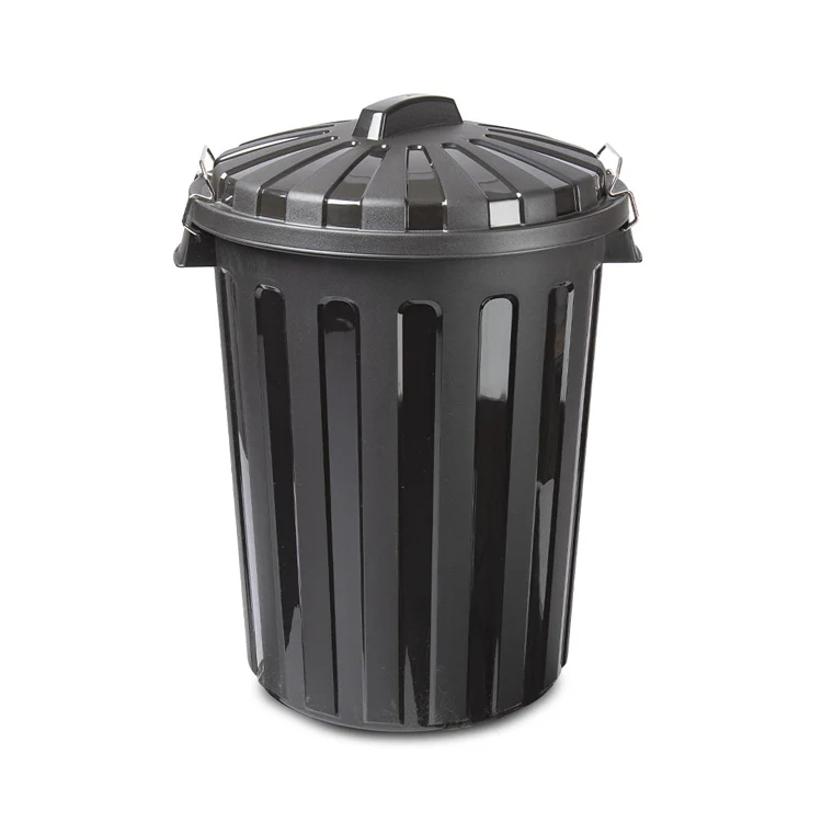 CUBO DE BASURA 70L Plata PlasticForte