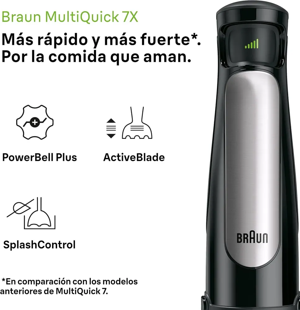 Licuadora de Inmersion Pimer 1000W MultiQuick 7 Active Blade Technology BRAUN