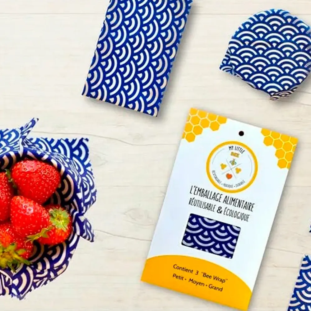 Pack de 3 envoltorios ecológicos para alimentos - Bee Wrap Vages Le Bee Wrap