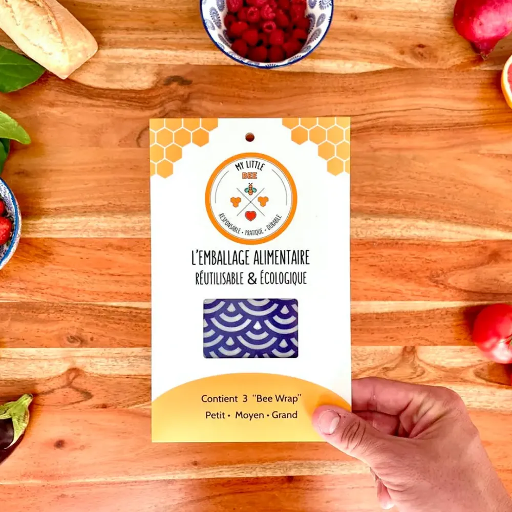 Pack de 3 envoltorios ecológicos para alimentos - Bee Wrap Vages Le Bee Wrap