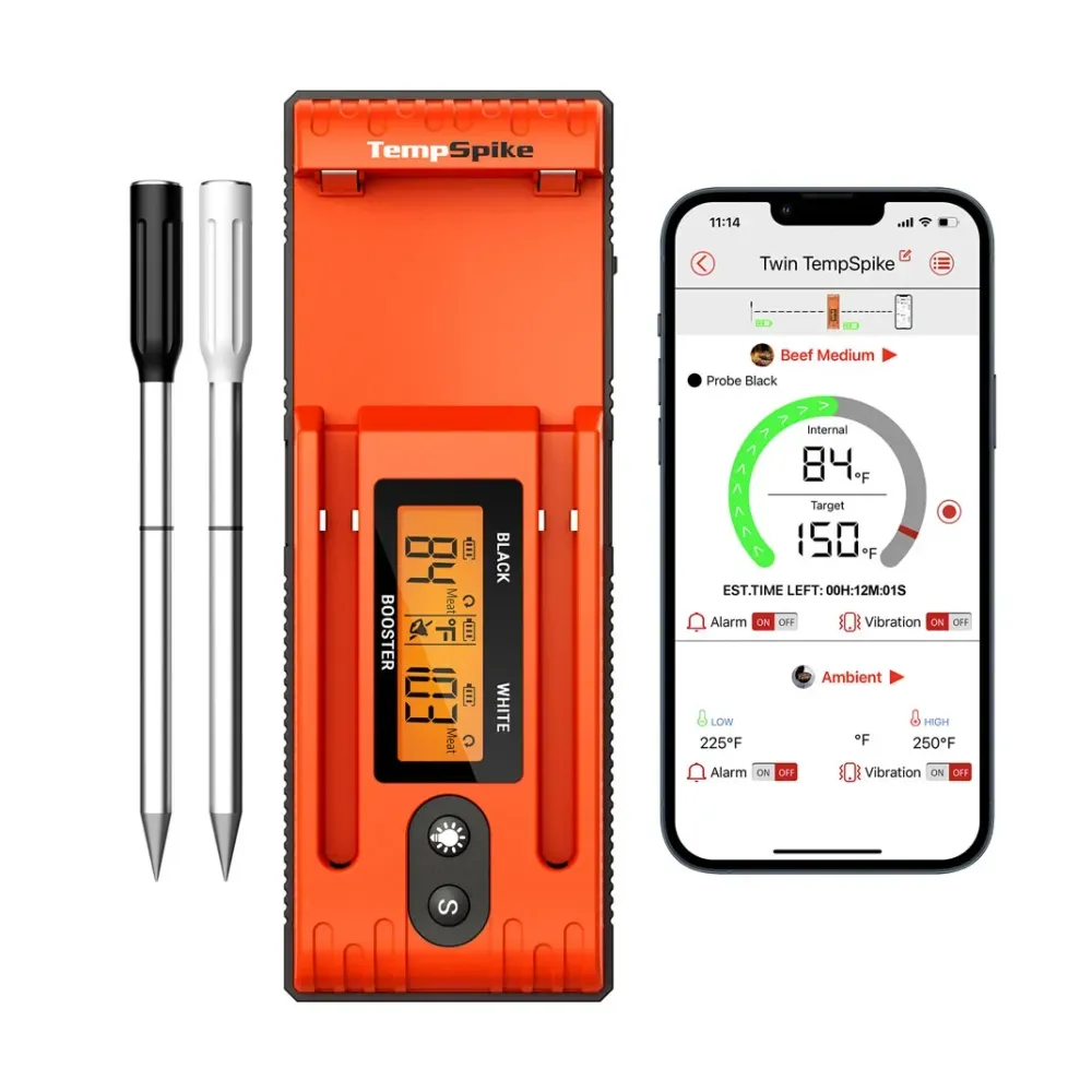 Termómetro inalámbrico para carne TP962 Twin TempSpike con Bluetooth (alcance de 152 m) lc-app-dev