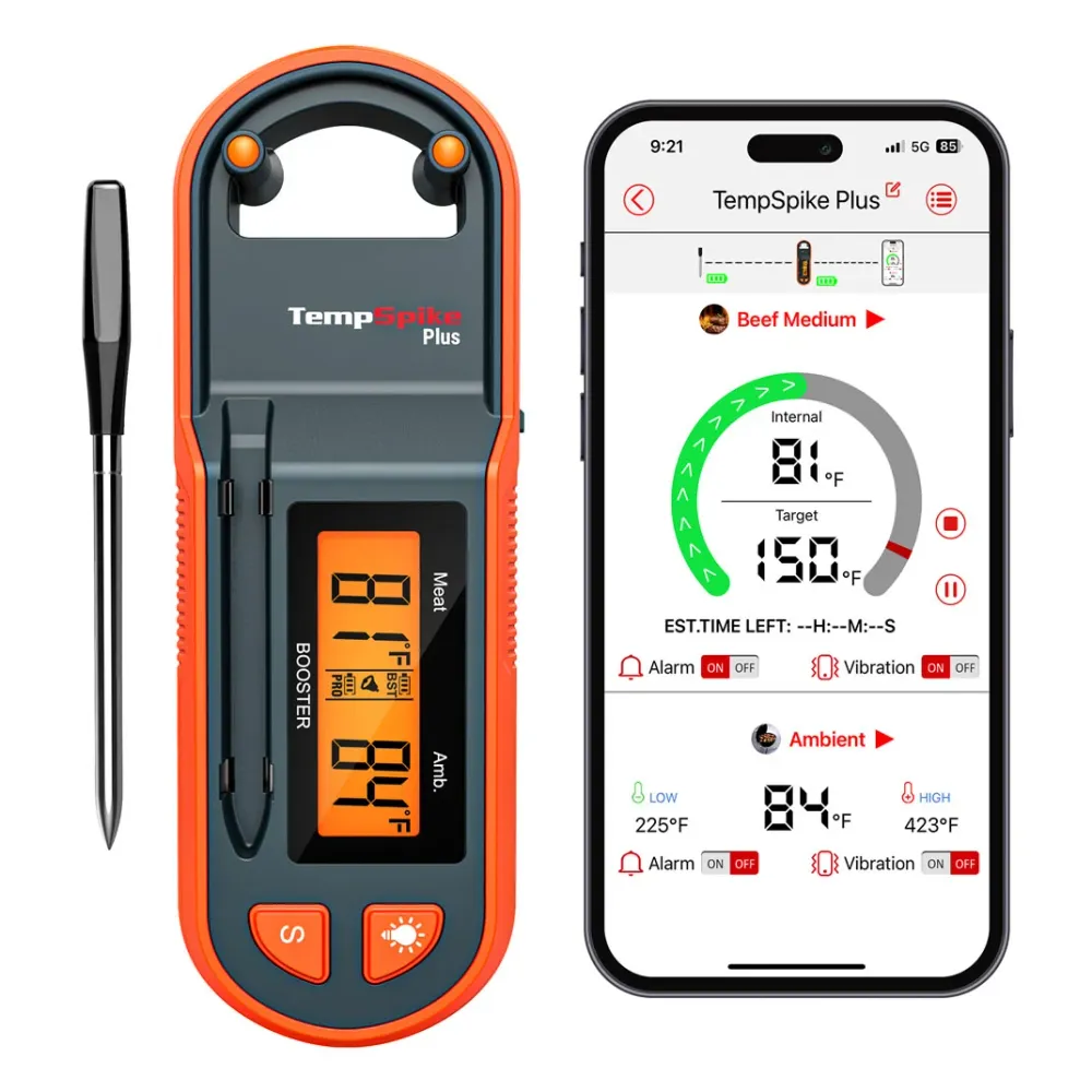 Termómetro inalámbrico para carne TP971 TempSpike Plus con Bluetooth (alcance de 182 m) My Store
