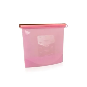 Bolsa de Silicon Antiderrame Reutilizable Rojo