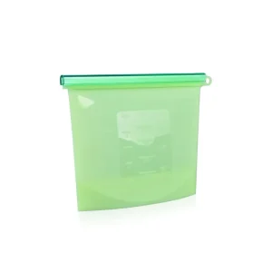 Bolsa de Silicon Antiderrame Reutilizable Verde