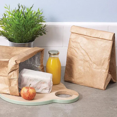 Lunchbox aislada de bolsas de papel marrón