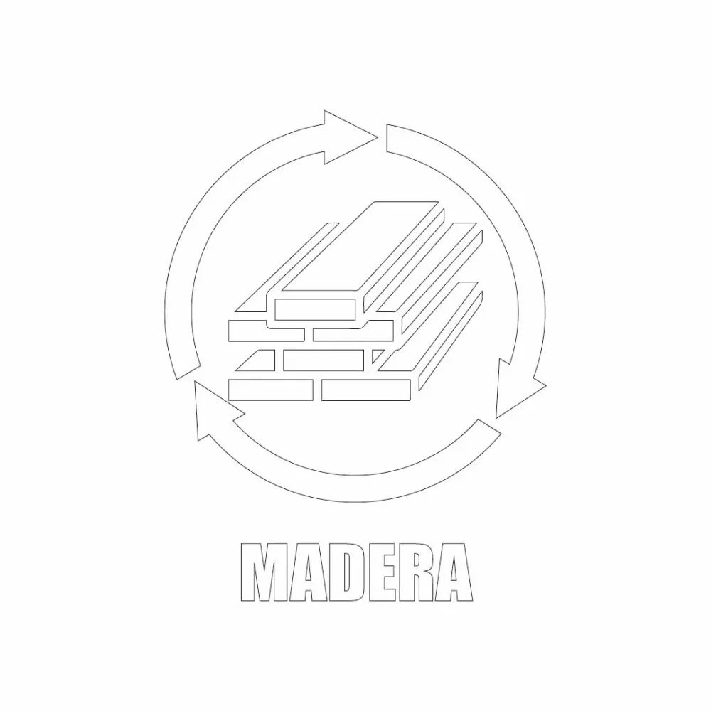 Vinil para bote de basura para madera Blanco