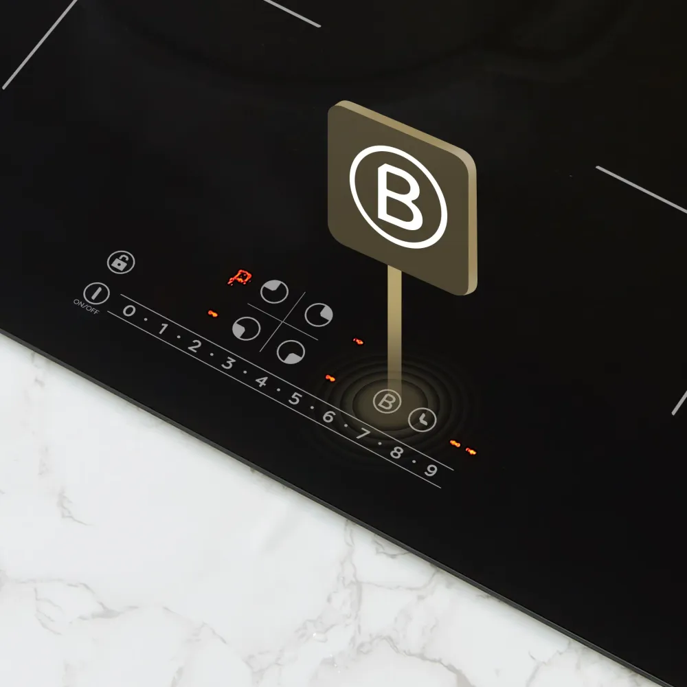 Placa de Inducción Integrada CIARRA de 4 Zonas con Boost CBBIH4B-OW