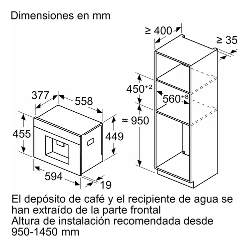 Cafetera Totalmente Integrable Bosch