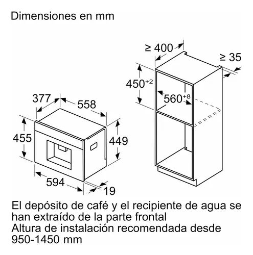 Cafetera Totalmente Integrable Bosch