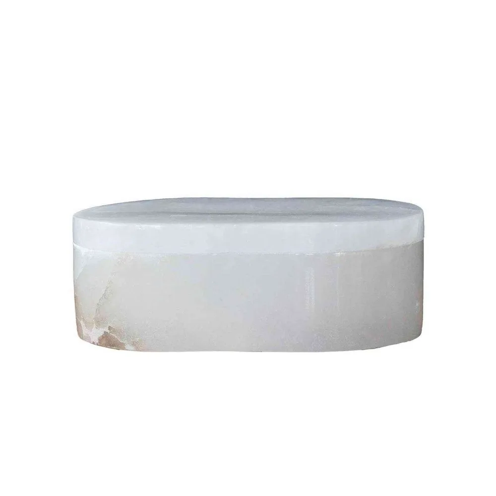 Caja de alabastro grande ovalada Generic