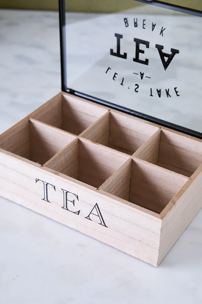 CAJA DE TE 6 CAVIDADES 24CM