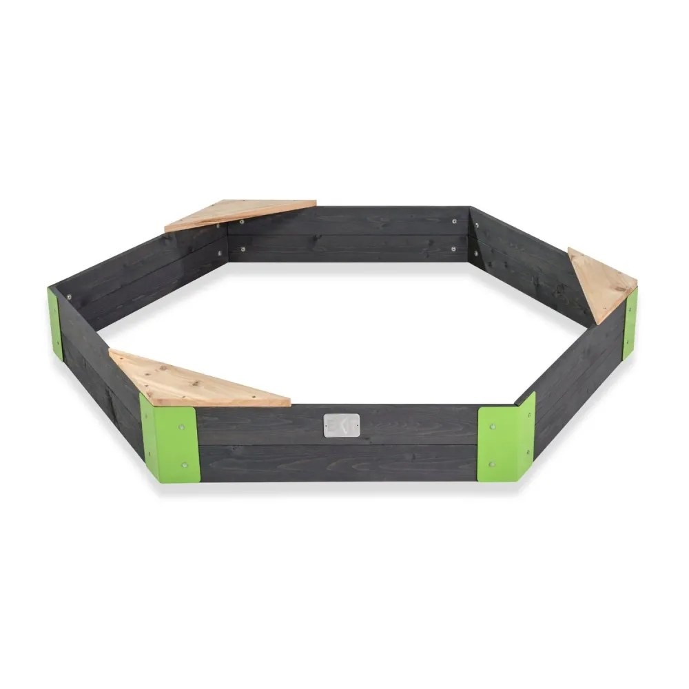 EXIT Aksent Arenero de madera hexagonal 160x140cm EXIT Toys