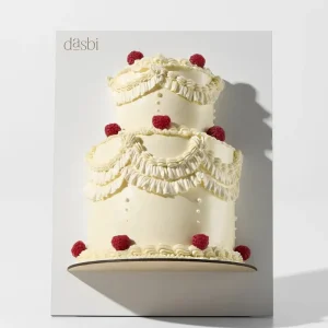 Dasbi Cake Icon – Soporte moderno de presentación para tartas con caja de transporte (Unidad)