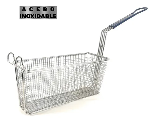 Canastilla Para Freír Acero Inoxidable 33.7 × 11.5 × 15.2 cm Electrodomesticos Olvera