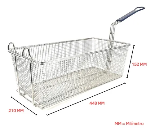 Canastilla para Freír AROL, Acero Inoxidable 448x210x152 mm Electrodomesticos Olvera