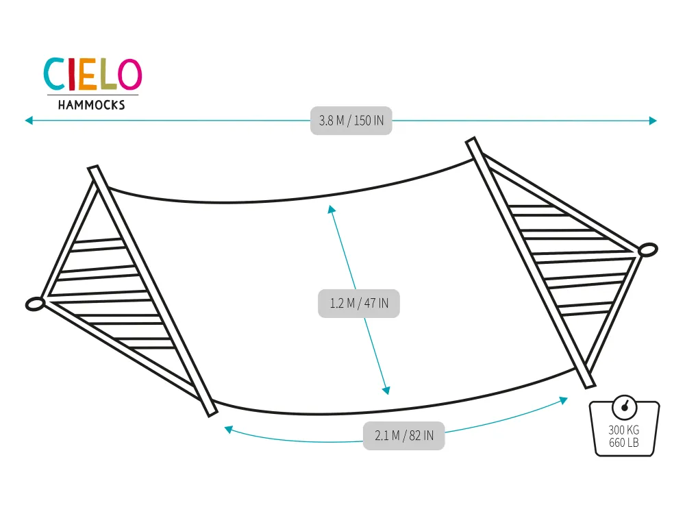 Catre Veracruz, Grande, Algodón CIELO HAMMOCKS