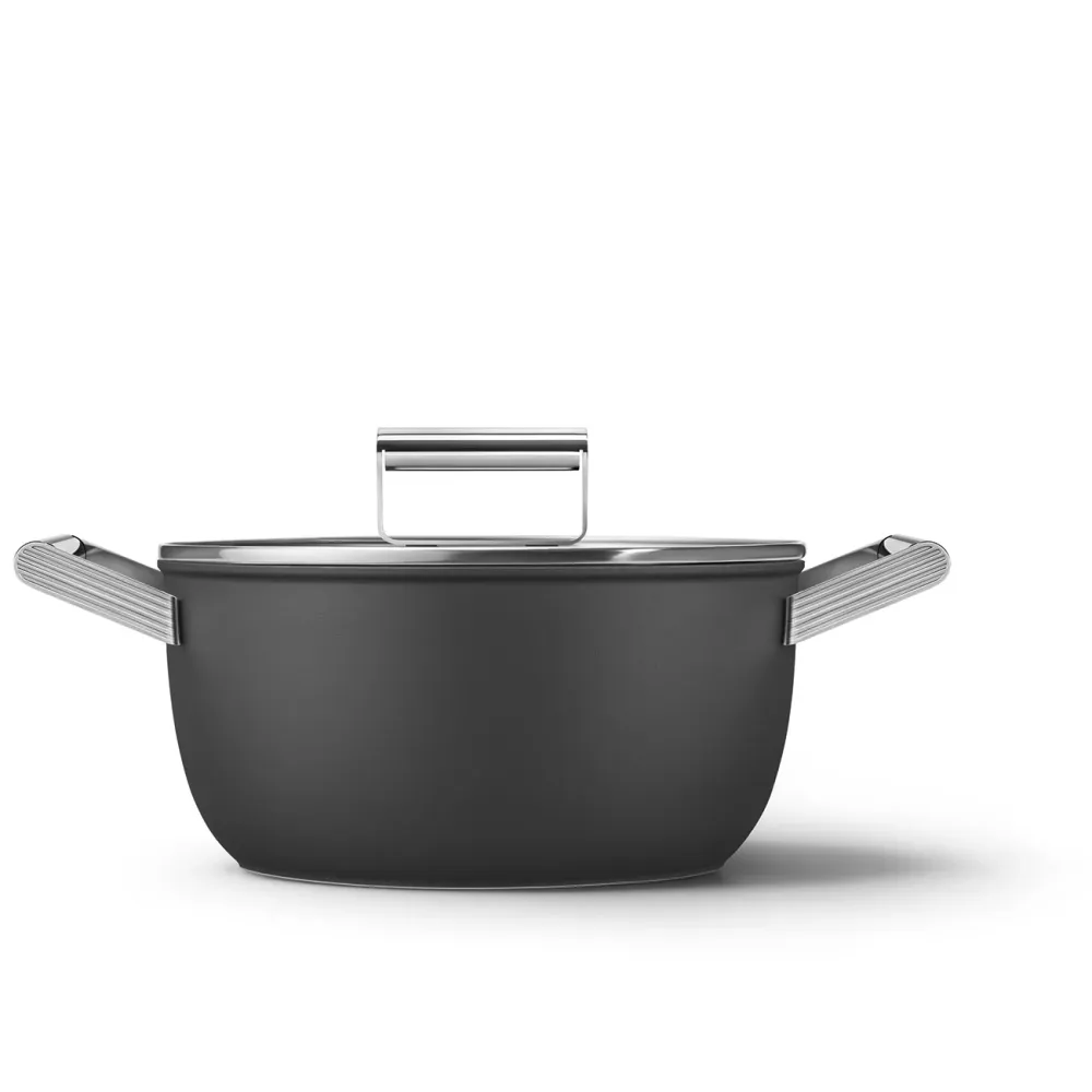 Cacerola 24 cm 50's Style Negro SMEG