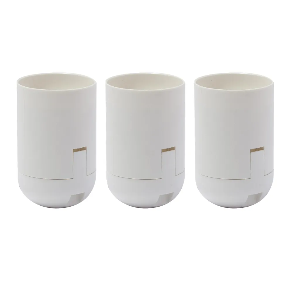 Portalámparas liso - Blanco (3 uds)