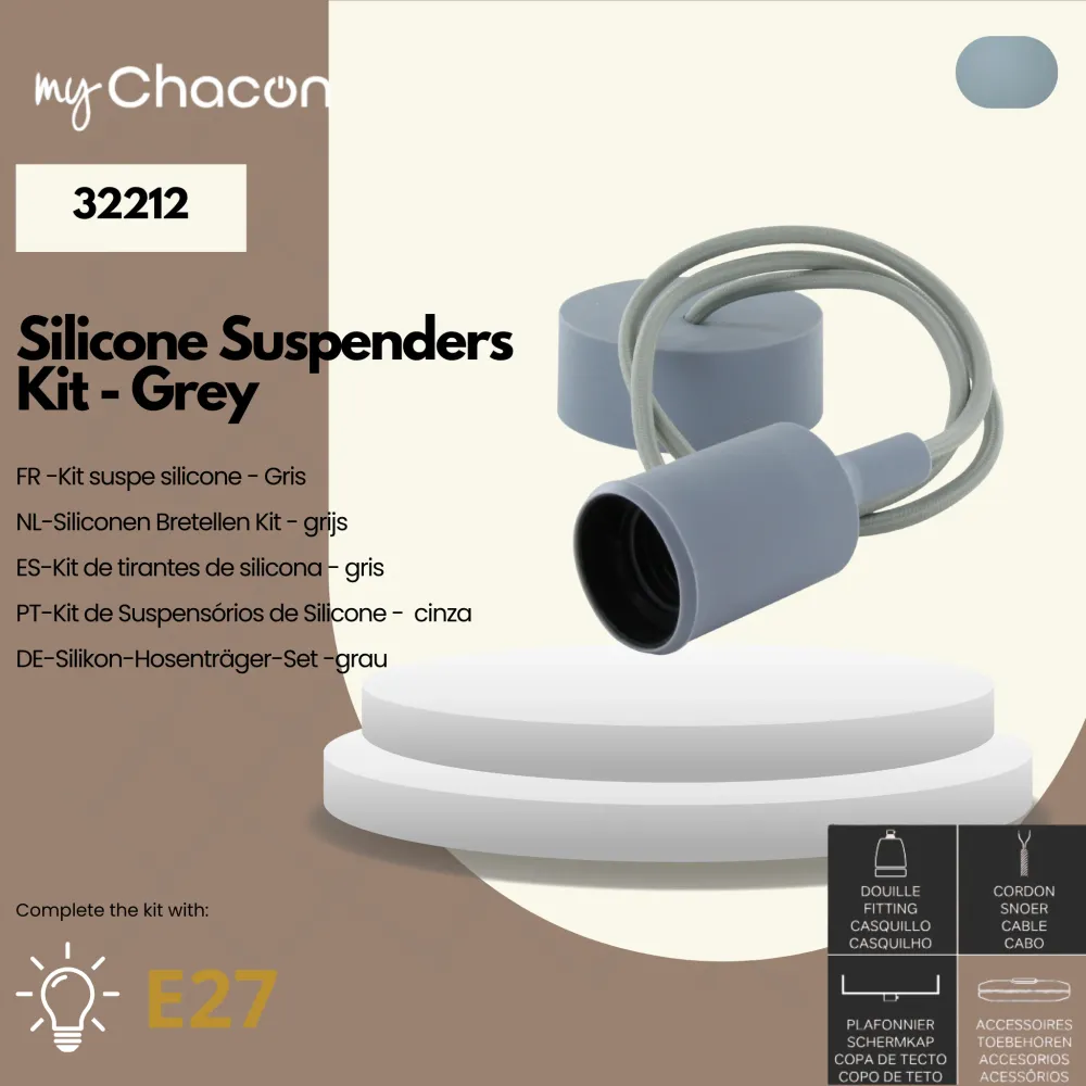 kit de lámpara colgante de silicona - Gris