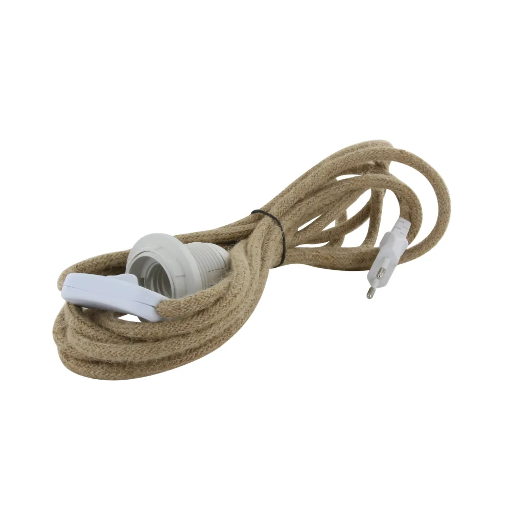Lámparas colgantes con interruptor de yute - 4m