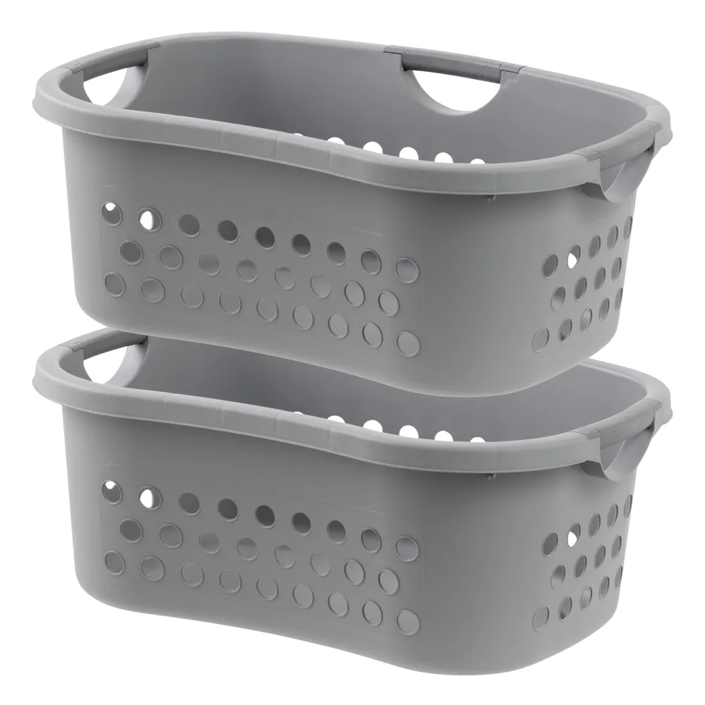 Cesta para la colada Hip Hamper, gris/gris oscuro, paquete de 2 IRIS USA, Inc.