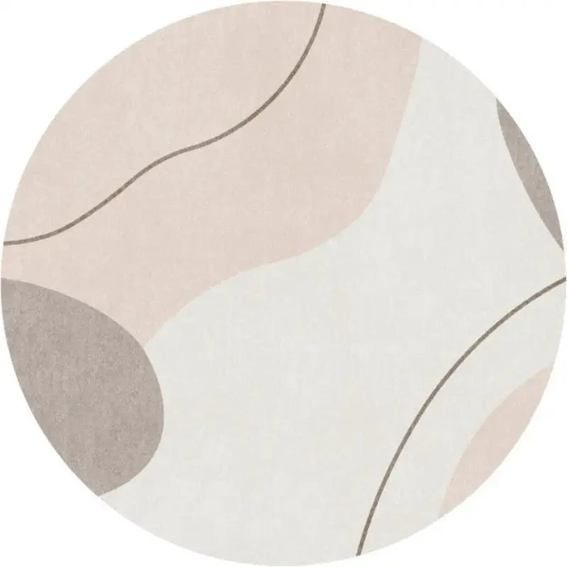 Tapis beis rond