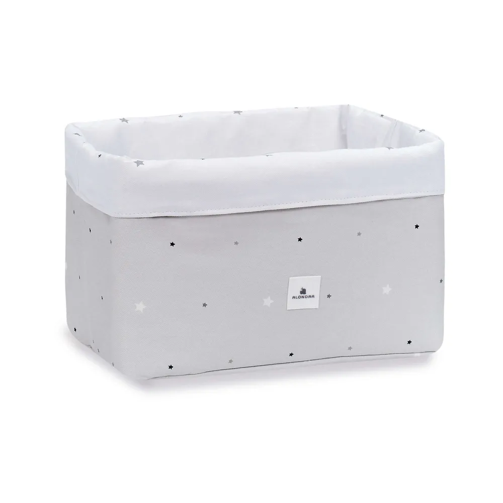 Cesta infantil almacenaje acolchada gris claro · Galaxy 618-114