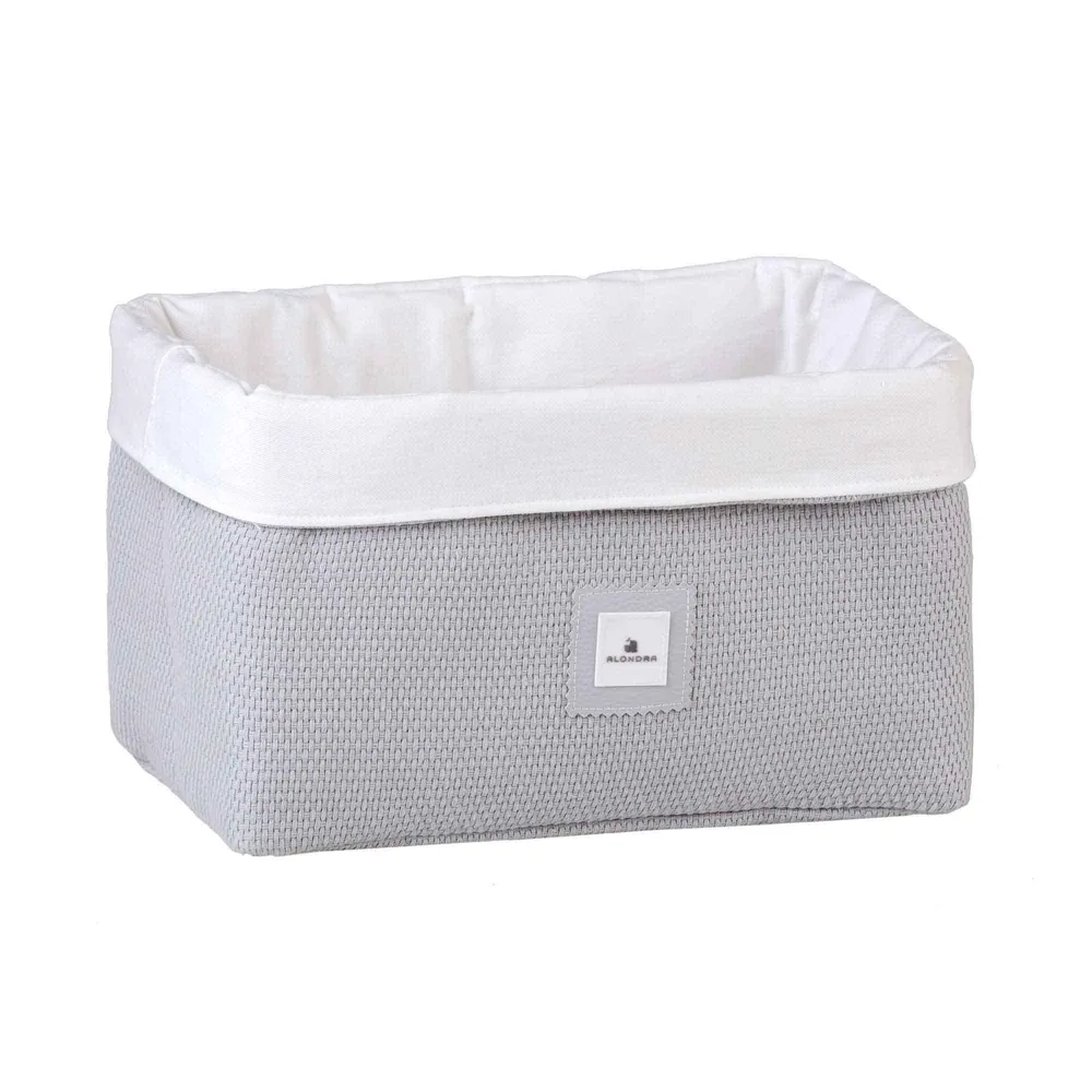 Cesta infantil almacenaje gris acolchada · Carezza 618-178