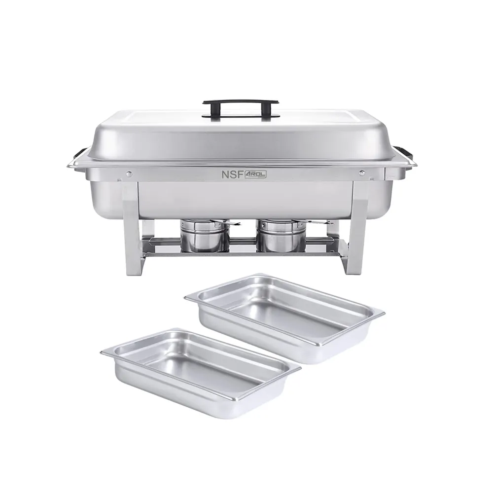 Chafer Bufetera Plegable AROL Completo NSF con 2 Insertos 1/2 x 6 cm Electrodomesticos Olvera