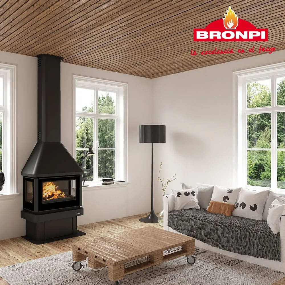 Estufa de Leñ Chimenea Lisboa-3C (Bronpi)