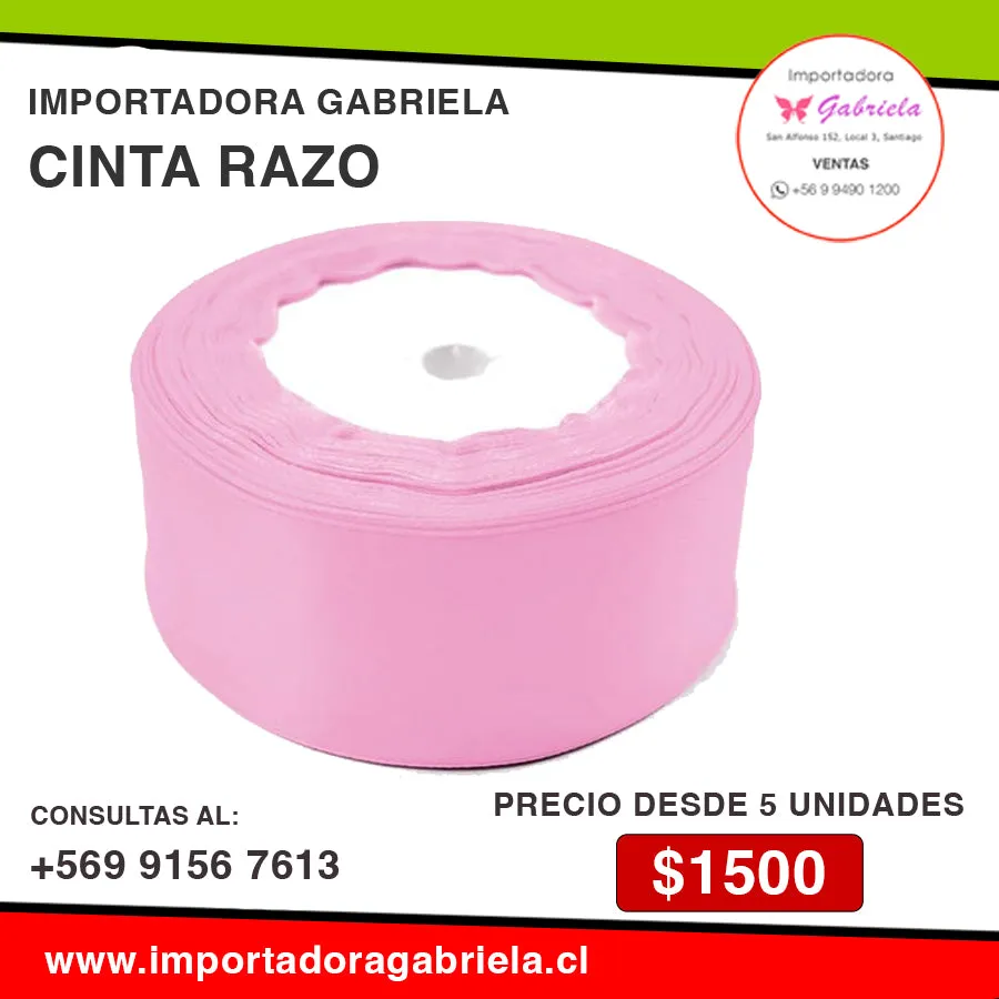 Cinta Razo (Precio desde 5 unidades) Importadora Gabriela