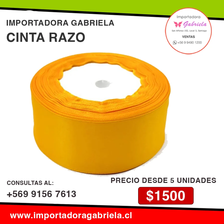 Cinta Razo (Precio desde 5 unidades) Importadora Gabriela