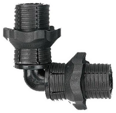 Accesorio de codo universal negro Orbit 67465 de 1/2"