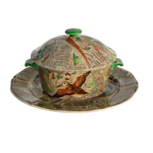 Sopera con plato modelo Rambouillet. J. Bertholle. Gien. Francia Consuralia SL