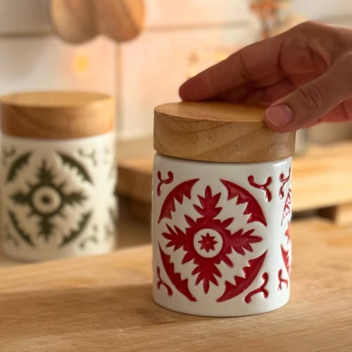 Contenedores Boho Tapa de Madera 400 ml Casa Bohem