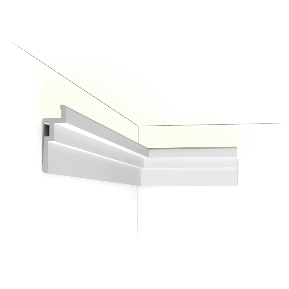Cornisa de techo decorativa Orac CX196 - 11,3 x 4 x 200 cm (alto x ancho) - cornisa decorativa de polímero