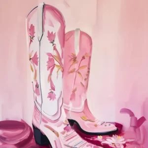 Botas rosas de vaquera Fine Artic