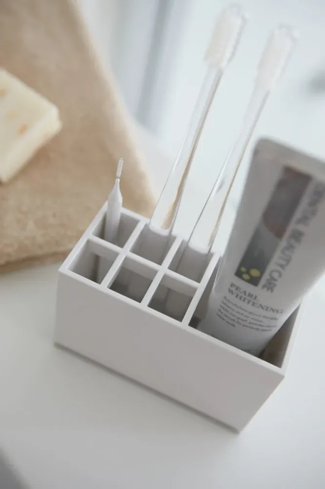 Portacepillos de dientes - Blanco Les Archives - Yamazaki