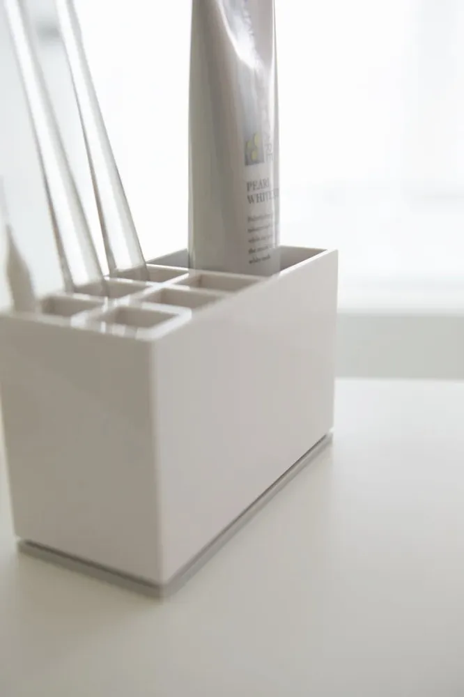 Portacepillos de dientes - Blanco Les Archives - Yamazaki