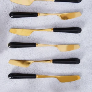Cuchillo De Postre Gold & Black X 6