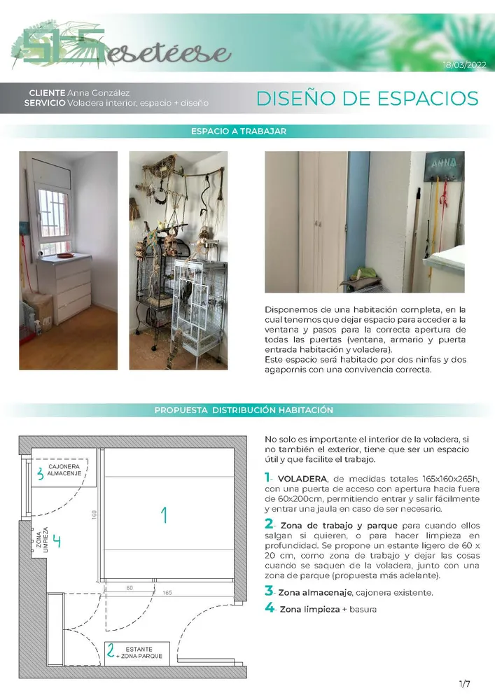 DISEÑO DE ESPACIOS | Voladera interior esetéese