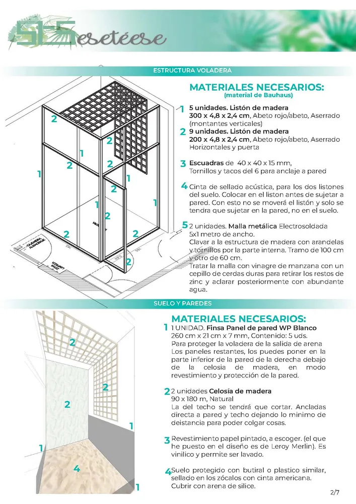 DISEÑO DE ESPACIOS | Voladera interior esetéese